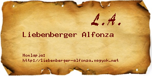 Liebenberger Alfonza névjegykártya